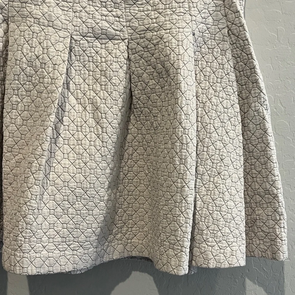 Derek Lam Quilted Beige and Blakc Pleared Skirt size 6